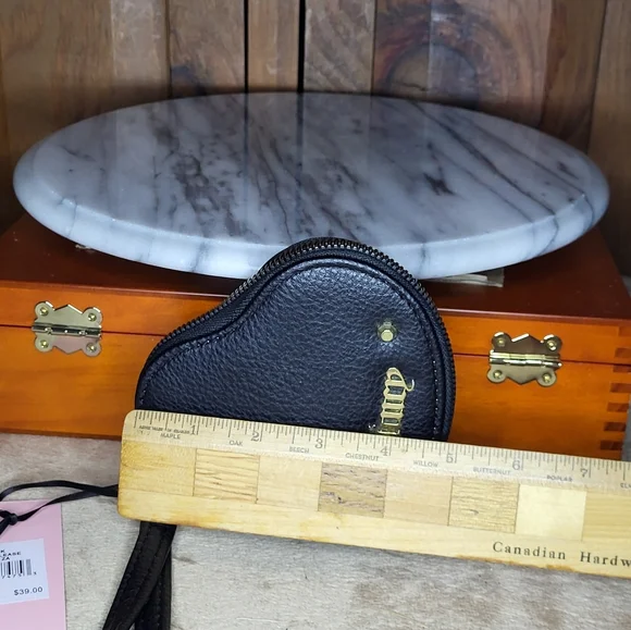 Juicy Couture Black Heart-Shaped Wristlet - Picture 4 of 14